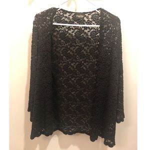 Black lace cardigan